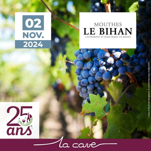 🍷 Dégustation avec le Domaine Labranche Laffont et Mouthes Le Bihan - Samedi 02 Novembre ! 🍇

👉 4ème instant dégustation ! 
Ce samedi, nous avons l'honneur de recevoir ces deux beaux domaines.

Découverte des appellations Madiran et Cotes de Duras.

📅 Quand : Samedi 02 Novembre
🕐 9h30-19h15
📍 Où : La Cave Cholet
🎟️ Dégustation gratuite et ouverte à tous.

🍷 Retrouvez nous à La Cave ! 🍷

#25Ansdepassion #degustation #vinsdusudouest #cholet #cotesdeduras #madiran #pacherencdevicbilh #choletmaville